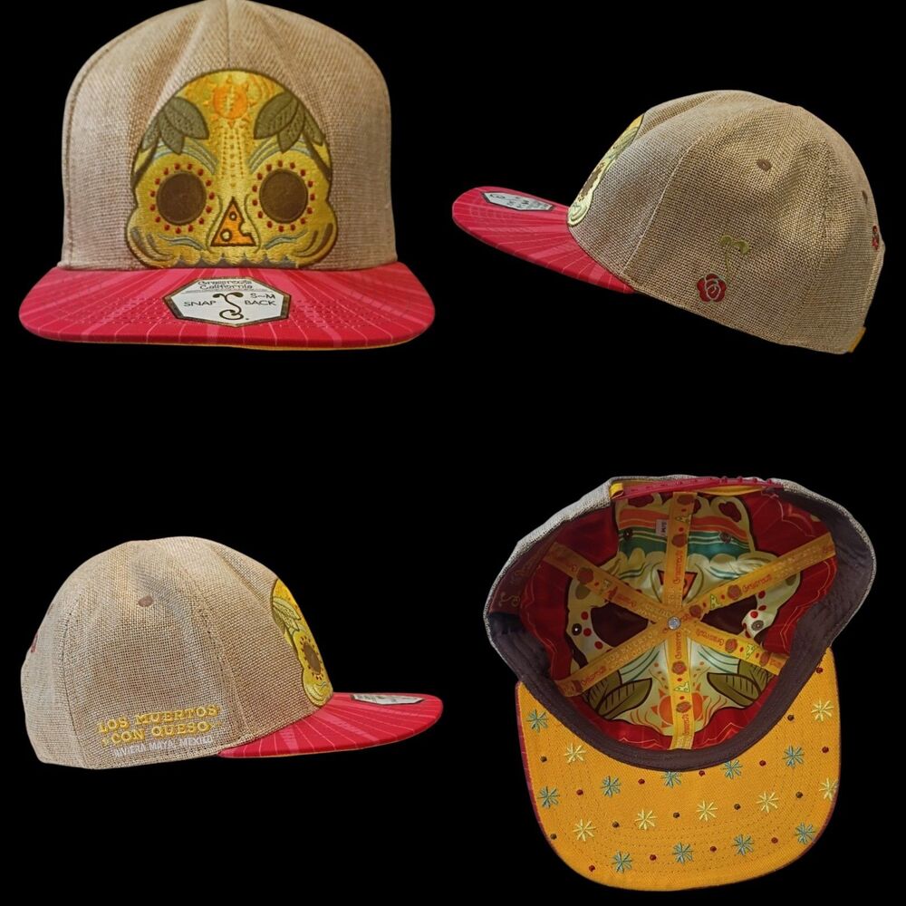 Rare 2017 los muertos con queso Greatful Dead Band Members Mexican Concert Hat